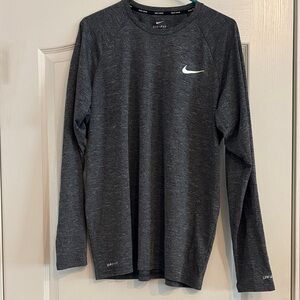 Nike Men's Charcoal Long Sleeve Tee